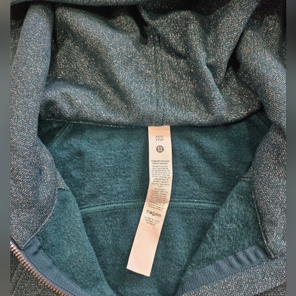 SOLD!! Lululemon Scuba Half Zip (storm teal/silver) - Picture 4 of 4